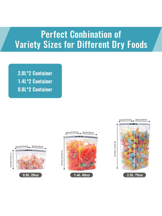 6pcs Airtight storage bin