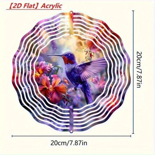 Acrylic Hummingbird Wind Chime