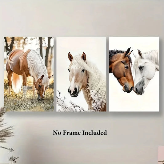 Graceful horses in nature