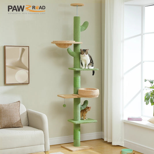 Adjustable Height Cactus Cat Tree Indoor